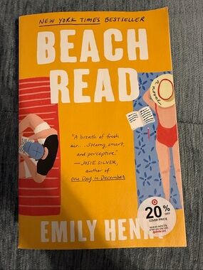 Original Penguin Yellow Beach Read Paperback with Red and Blue Accents